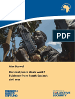 Do Local Peace Deals Work? Evidence From South Sudan's Civil War