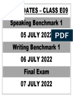 Exams Dates