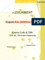 Assignment - EEE 103