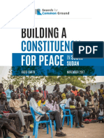 Building A Constituency For Peace in South Sudan