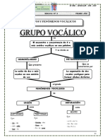 1er Año - Lenguaje - Guia Nº3 - Grupos y Fenómenos Vocálicos