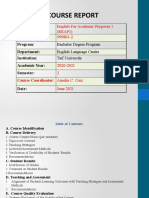 EAP1 Course Report Analysis