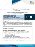 Guía de Actividades y Rúbrica de Evaluación - Tarea 1 - Reconocimiento Del Curso