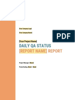 Daily QA Status Report