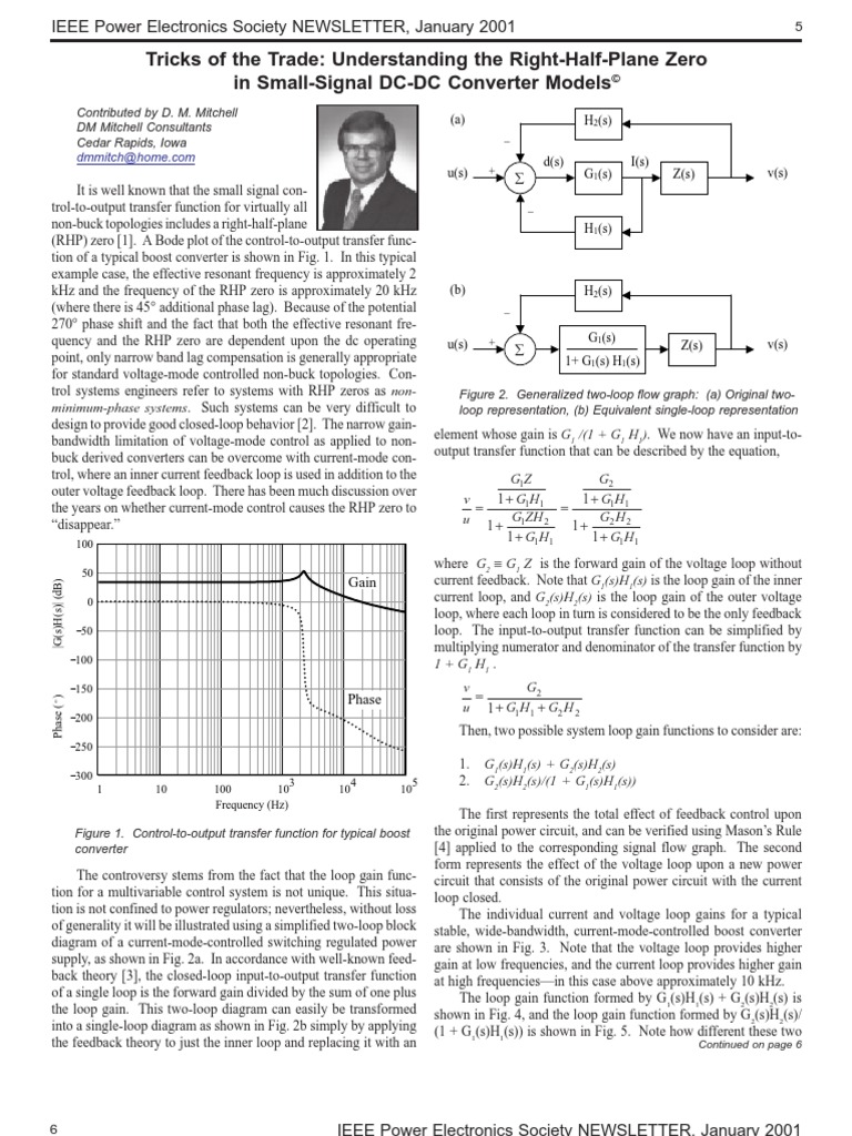 Right Half Plane Zero PDF Electrical Engineering