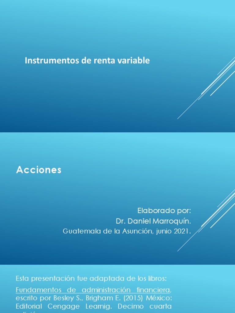 ¿Cuáles Son Los Instrumentos De Renta Variable Y Qué Riesgos Tienen ...