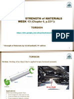 MME 112 Strength of Materials - Week 13
