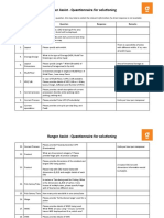 Ranger Assist - Questionnaire For Solution Design