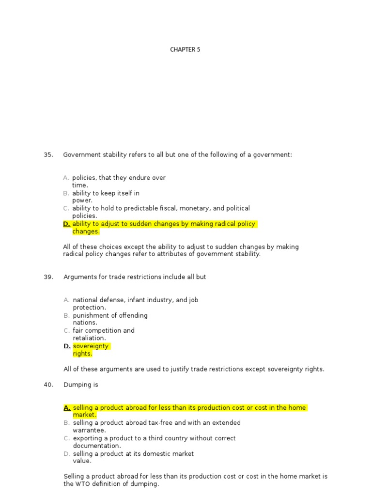 International Business 300 Exam Answers PDF Purchasing Power Parity