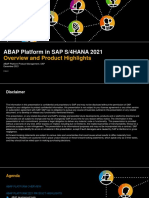 ABAP Platform in SAP S - 4HANA 2021 - Overview and Product Highlights