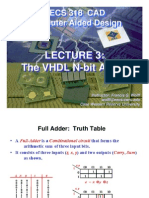 EECS 318 CAD - The VHDL N-bit Adder