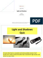 Light and Shadows: Science - Year 3