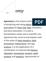 Agronomy: Agronomy Is The Science and Technology