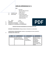 Modelo Sesión de Aprendizaje #1 Viernes11