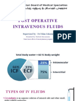 Post Operative Intravenous Fluids: Supervised By: DR Dilan Zakaria