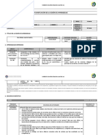 Planificación de La Sesión de Aprendizaje