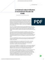 Receita Federal Cobra Tributos Sobre Incentivos Fiscais de ICMS - SINFRERJ