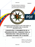 Organización Del Comando Para La Preparación y Realización de La Def Integral de La Nación