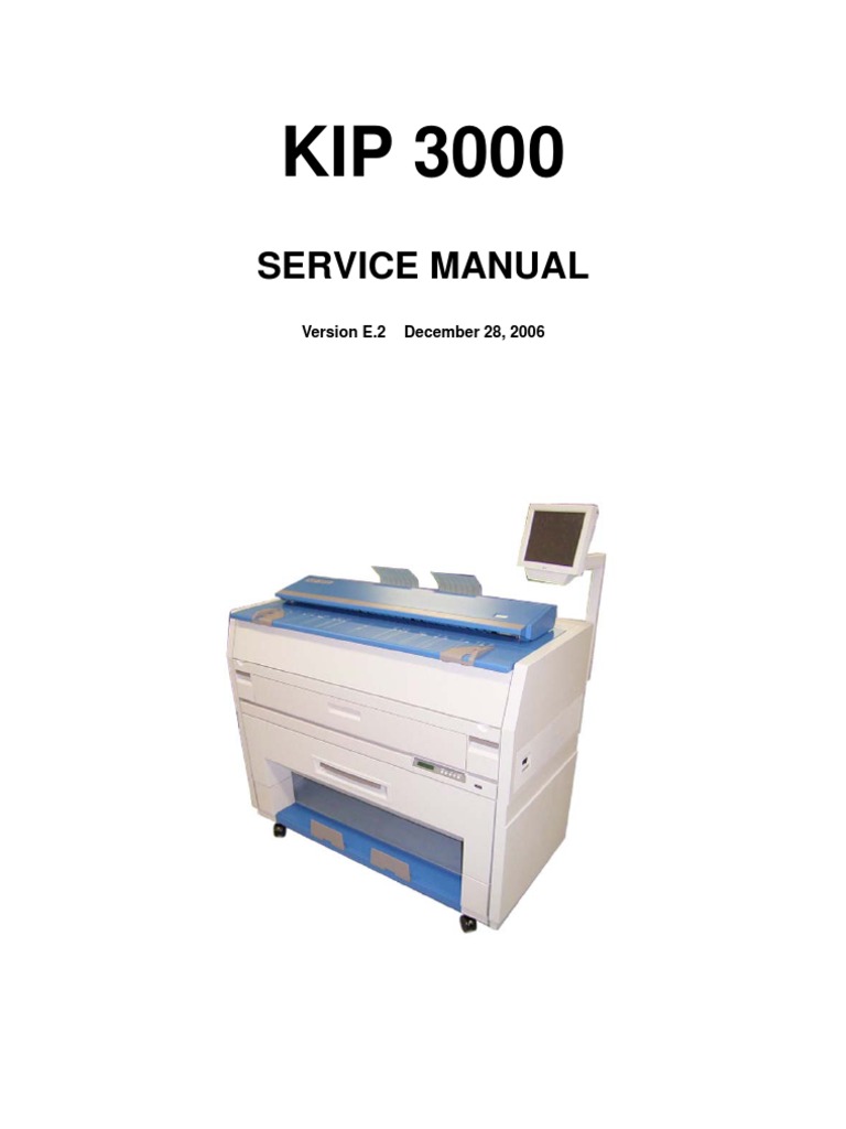 Kip 3000 Service Manual | PDF | Image Scanner | Photocopier