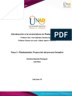 Formato 3 - Formato H. LIC para La Elaborar El Planteamiento Proyección Del Proceso