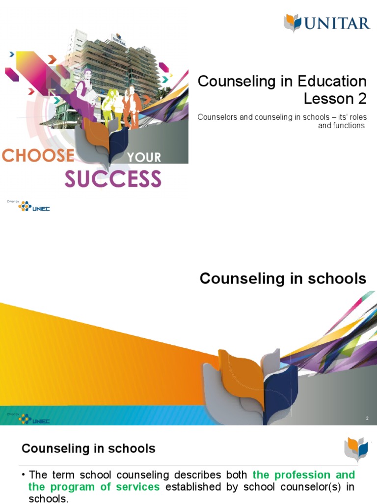 Roles of School Counselors in Education | PDF | School Counselor ...