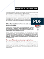 Precipitation of DNA and RNA