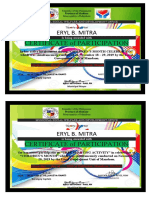 Eryl B. Mitra Certificate of Participation: Given This - Day of - 2019 at Poblacion, Mandaon, Masbate
