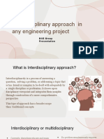 Interdisciplinary Approach in Any Engineering Project: BCE Group Presentation