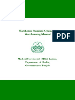 Manual For Standard Operating Warehouse Punjab USAID 2016
