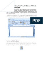 Lesson 1: Getting Familiar With Microsoft Word 2007 For Windows