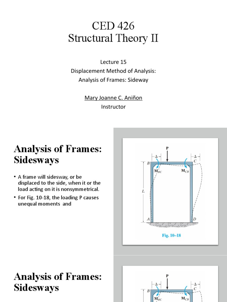 Displacement Method for Frame Analysis | PDF | Beam (Structure ...