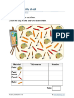 Grade 2 Tally Sheets B