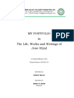 My Portfolio in The Life, Works and Writings Of: Jose Rizal