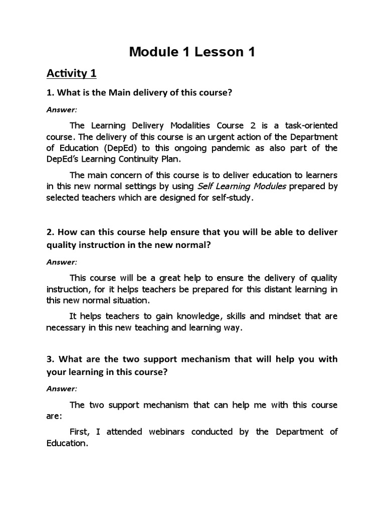 Ldm2 Module 1 5 Study Notebook Activities Plus Answers Pdf