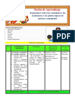 4° Sesión Día 5 Com Exponemos Sobre Las Costumbres, Las Tradiciones y Los Platos Típicos de Nuestra Comunidad