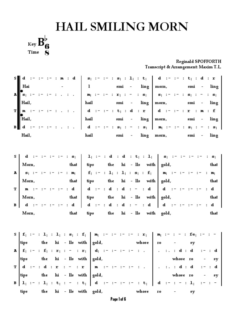 Hail Smiling Morn PDF