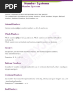 Cbse Class 9 Maths Notes Chapter 1 Number System