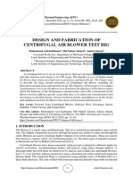 Design and Fabrication of Centrifugal Air Blower Test Rig