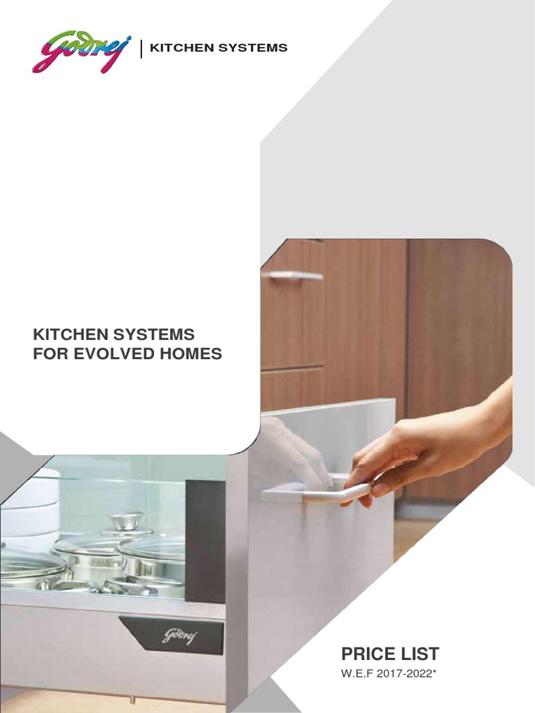 Godrej Modular Kitchen Price List 446 PDF Manufactured Goods