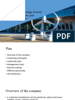 Psychology and Sociology of Work: Mercedes-Benz Case: Presented by Abderrahmane Nafia