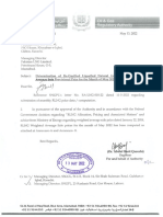 Determination of Re Gasified Liquefied Natural Gas RLNG Weighted Average Sale Provisional Price For The Month of May 2022 Dated 13 May 2022