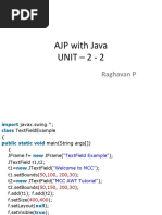 AJP With Java UNIT - 2 - 2: Raghavan P