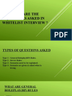 What Are The Questions Asked in Whitelist Interview