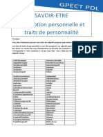 SAVOIR ETRE Test Personnalite Et Traits de Caractere