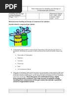 Handling and Storage of Gas Cylinders