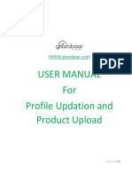 User Manual For Product Upload