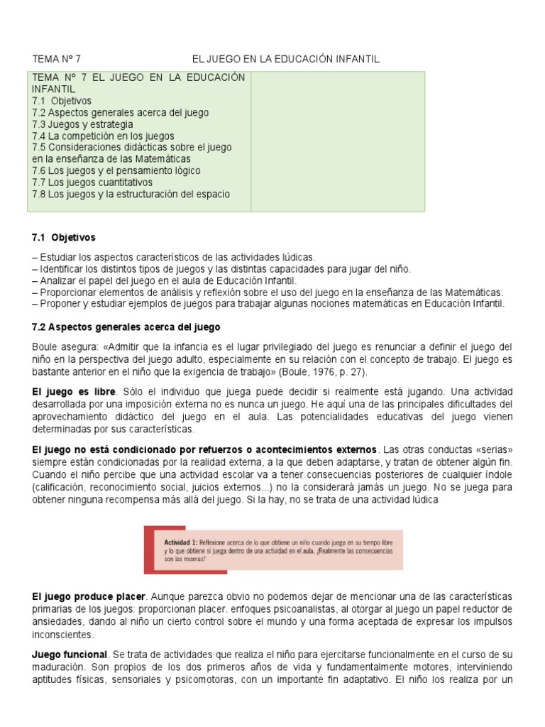 Juego y Matemáticas en Educación Infantil | PDF | Aprendizaje ...