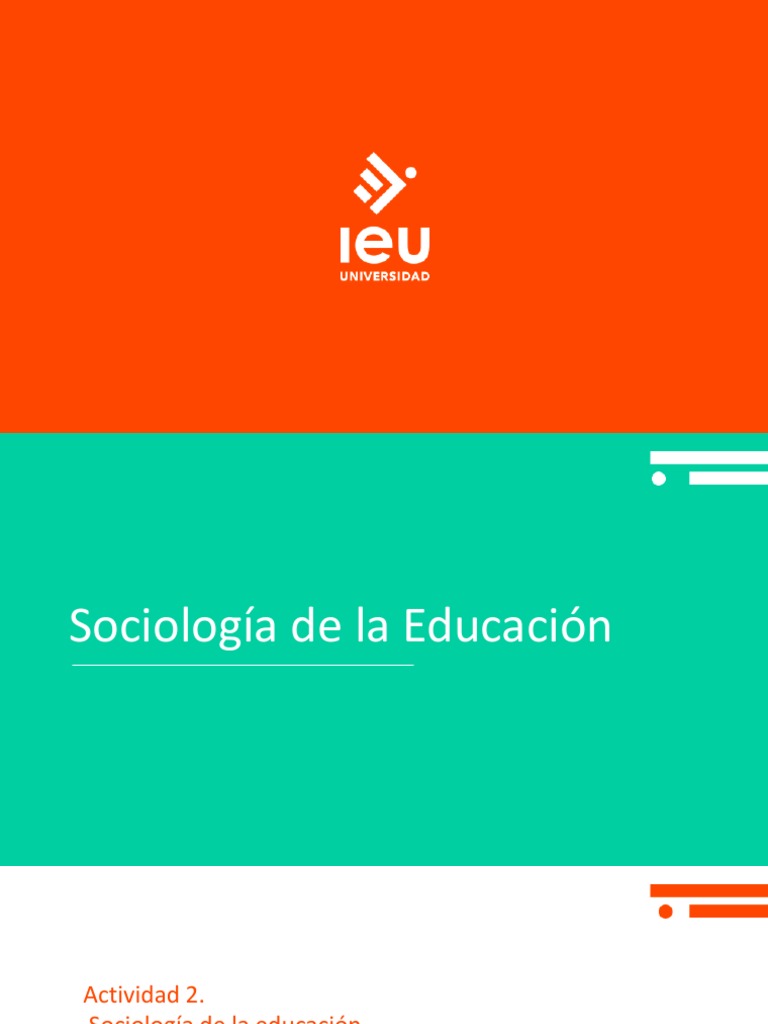 Semana 2 Sociologia de La Educación Ok | PDF | Sociología | Science