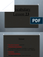 Vocabulary - Lesson 23