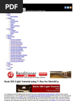 Basic IES Light Tutorial Using V-Ray For SketchUp